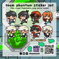 Team Phantom Diecut Sticker Set