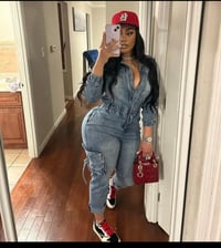 FEELING MYSELF DENIM JUMPSUIT 