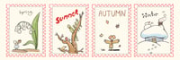 seasons stamp sticker sheet 🍂 🌳 ❄️🌸