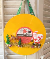 FUN! Vintage Santa Cheer Christmas Record Decoration