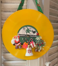 FUN! Vintage Santa's Joy Christmas Record Decoration