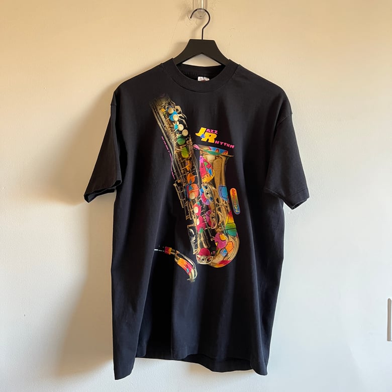 Image of Peter Max Painted Saxophone (Acrylic) T-Shirt