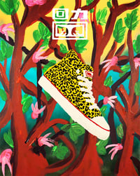 Image 1 of Zapatillas Warriors x Obey Leopard energy yellow en liquidación.