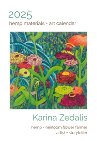 Image 1 of PREORDER Hemp Materials + Art  2025   | vertical desk calendar