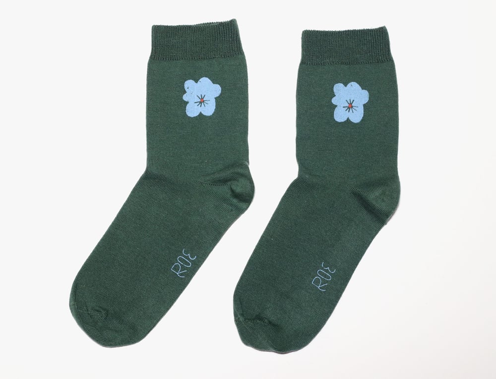 Image of PANSY FLOWER SOCKS