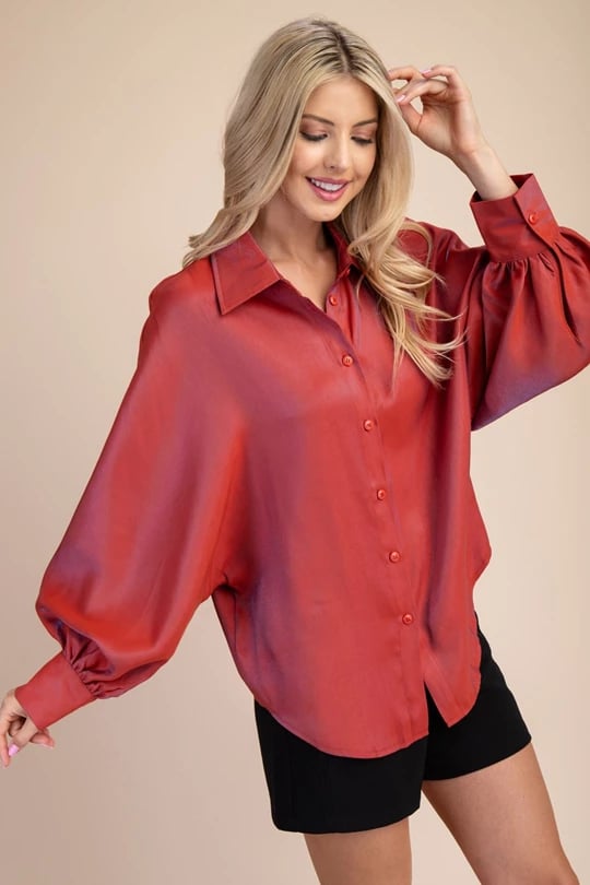 Image of Voluminous Sleeve Blouse 