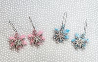 Glitter Snowflake Hoops