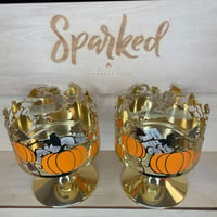 Image 1 of Pumpkin Candle Holder-Set of 2