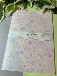 Image 2 of Handmade Sleepy Pink Notebook