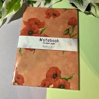 Image 1 of Handmade Red Poppy Notebook