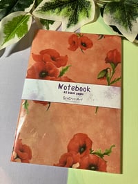 Image 2 of Handmade Red Poppy Notebook