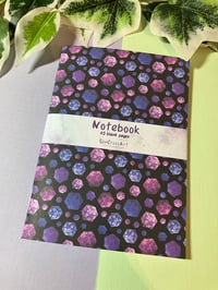 Image 2 of Handmade Purple D20 Dice Notebook