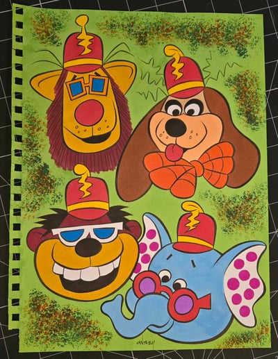 Image of BANANA SPLITS! 9x12 SKETCHBOOK ORIGINAL ARTWORK!