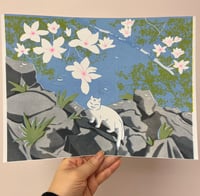 Kitty Pond Riso Print