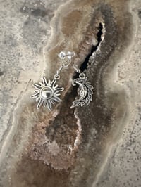 SUN AND MOON BOHEMIAN DANGLE EARRINGS 