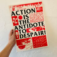 Action is the antidote to despair A3 riso print