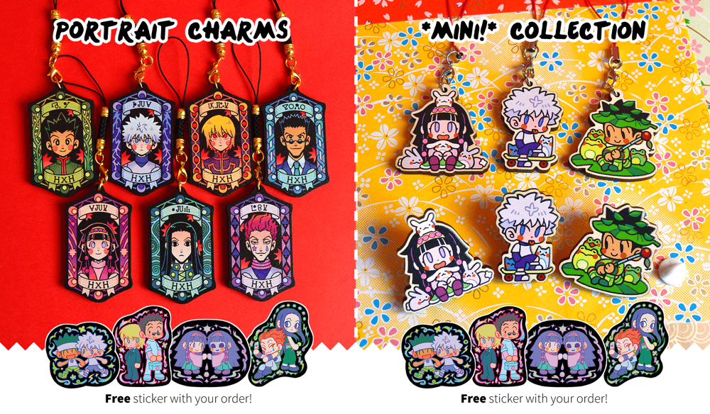 Image of HxH Wooden Charms & Pins