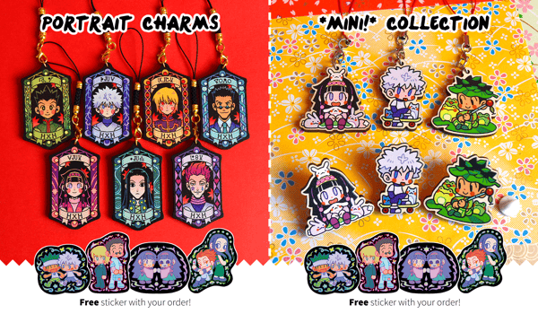 Image of HxH Wooden Charms & Pins