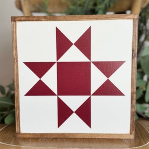 Image of 4-Set Cranberry - 11" Classic Barn Quilts 