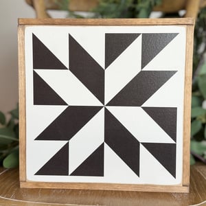 Image of 4-Set Black - 11" Classic Barn Quilts