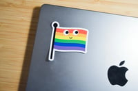 Image 3 of Pride Flag Happy Sticker