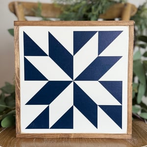 Image of 4-Set Navy - 11" Classic Barn Quilts