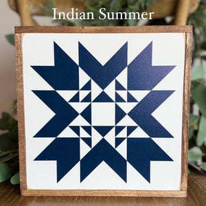 Image of 5-Set Navy - 11" Classic Barn Quilts