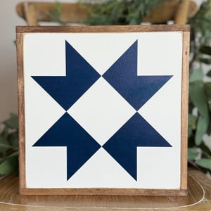 Image of 5-Set Navy - 11" Classic Barn Quilts