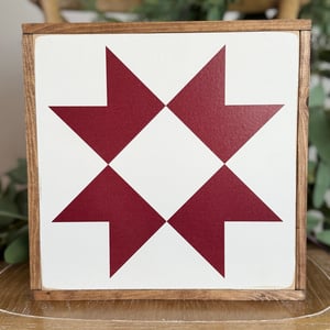Image of 5-Set Cranberry - 11" Classic Barn Quilts