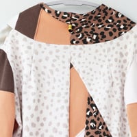 Image 8 of maple leaves fall courtneycourtney adult M medium longsleeve patchwork funnel neck sweatshirt