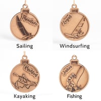 Image 5 of Customizable Hobby Specific Ornaments - Water Sports Edition