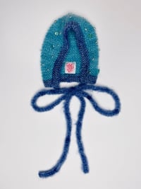 Image 1 of Sofie and Iris Turqoise and Dark Blue Beaded Bonnet