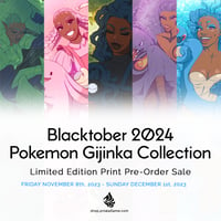 Image 3 of Blacktober Pokemon Gijinka Print 2024 [PRE-ORDER]