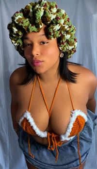 Image 1 of Moss & Berry's SealWave Ruffle Bonnet