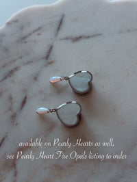 Image 4 of Fire Opal Dangles (Silver) (Hoops Optional)