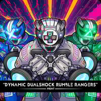 Image 1 of DYNAMIC DUALSHOCK RUMBLE RANGERS - Print