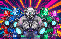 Image 2 of DYNAMIC DUALSHOCK RUMBLE RANGERS - Print