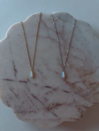 Image 1 of Fire Opal Necklace (Silver or Gold)