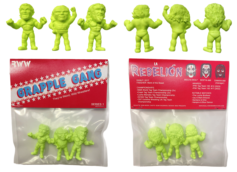 RWW GRAPPLE GANG MINI-WRESTLERS SERIES 1: LA REBELIÓN (3-PACK)