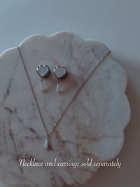 Image 10 of Pearly Heart Fire Opals (Silver or Gold) (Hoops Optional)