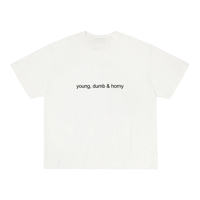 young, dumb & horny boxed tee