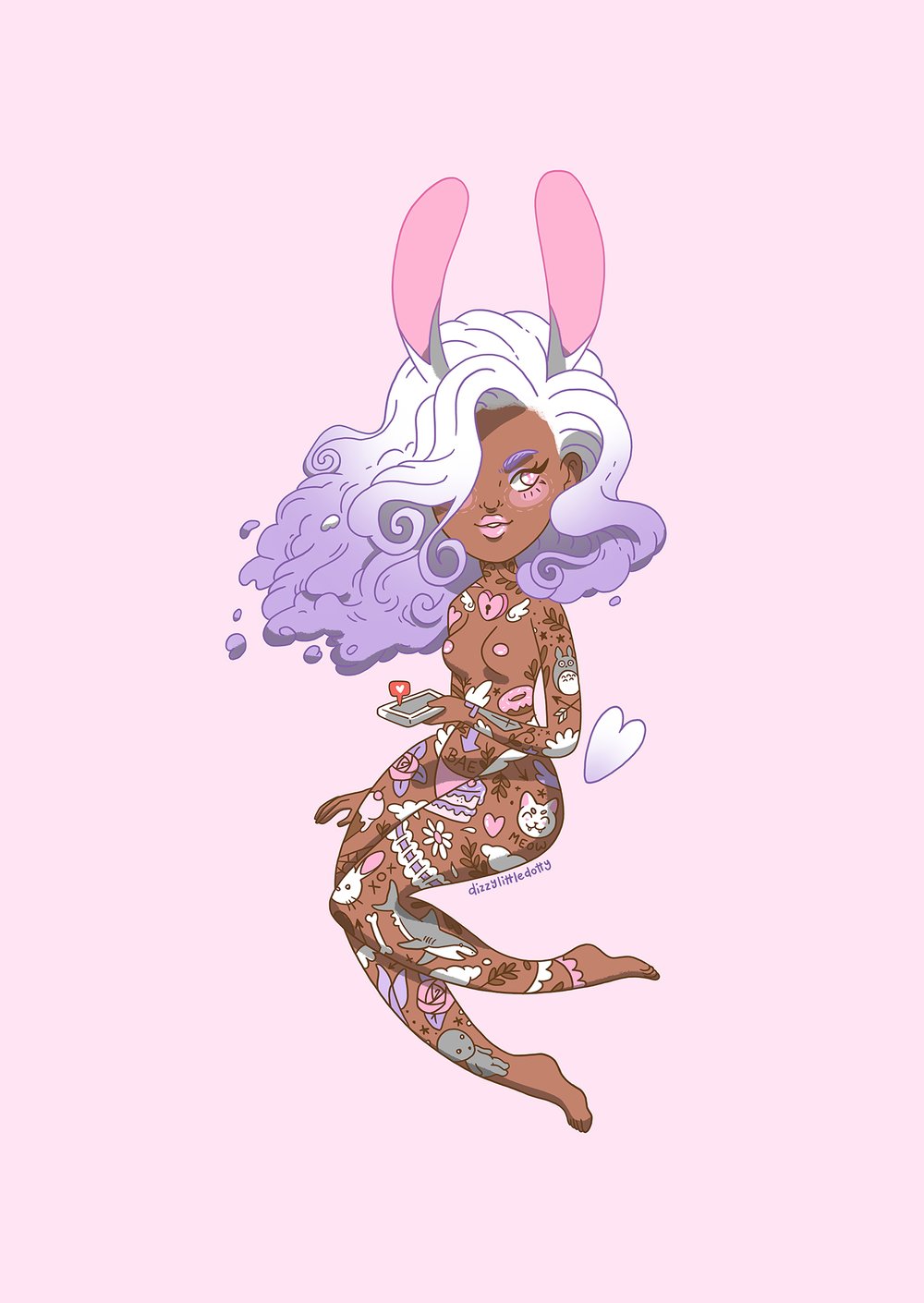 Image of Bunny Lady Print