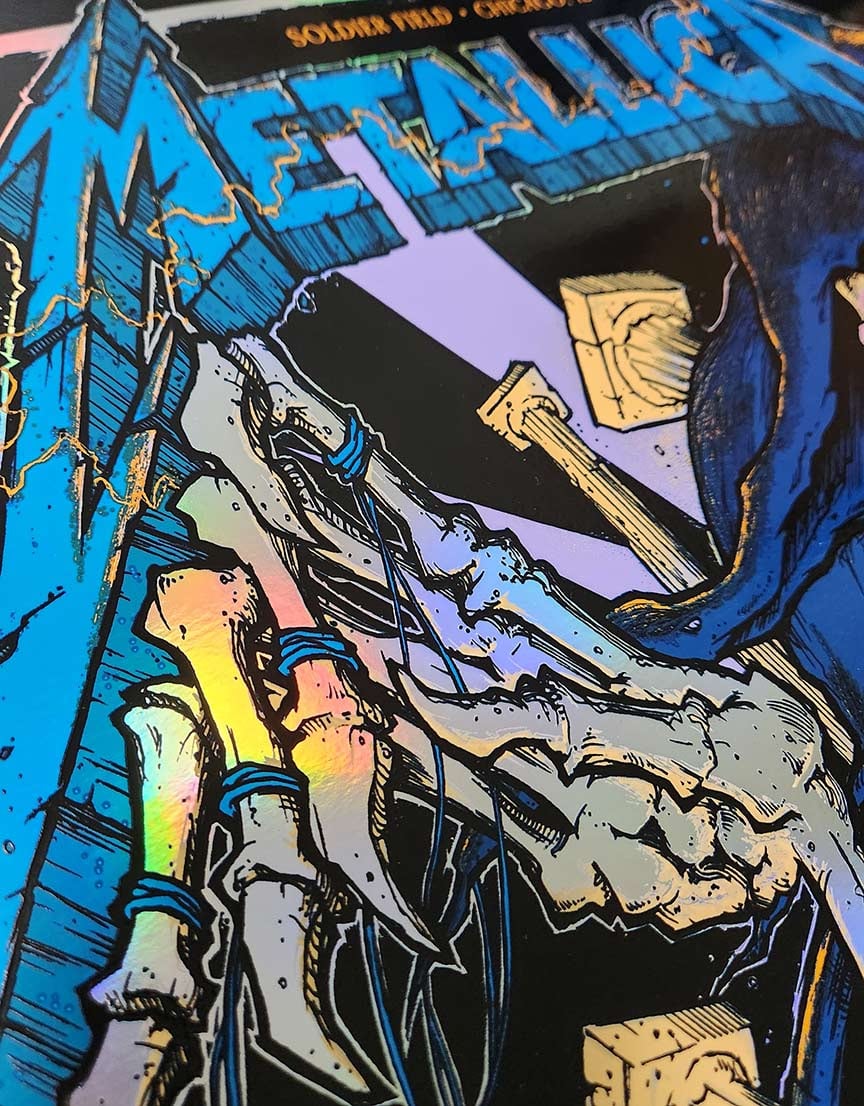 Official METALLICA Chicago Aug, 9 & 11 FOIL POSTER SET | SQUINDO
