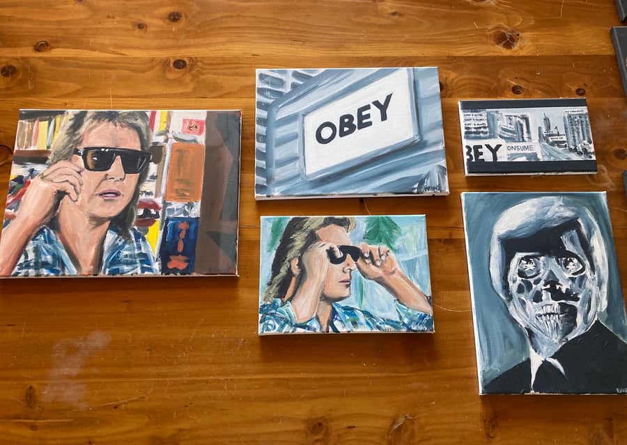 Image of They live set of five paintings