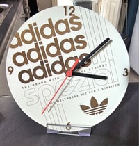 Adi Spezial Laser Engraved White MDF Clock 20cm