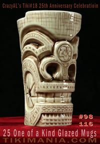 Image 1 of CrazyAL's Tiki #18 "Hibiscus Tiki" Mug Artist's Proof #98-116