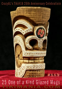 Image 1 of CrazyAL's Tiki #18 "Hibiscus Tiki" Mug Artist's Proof #113