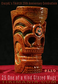 Image 1 of CrazyAL's Tiki #18 "Hibiscus Tiki" Mug Artist's Proof #110