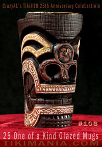 Image 1 of CrazyAL's Tiki #18 "Hibiscus Tiki" Mug Artist's Proof #108