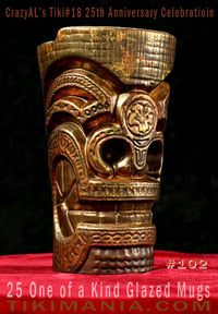 Image 1 of CrazyAL's Tiki #18 "Hibiscus Tiki" Mug Artist's Proof #102